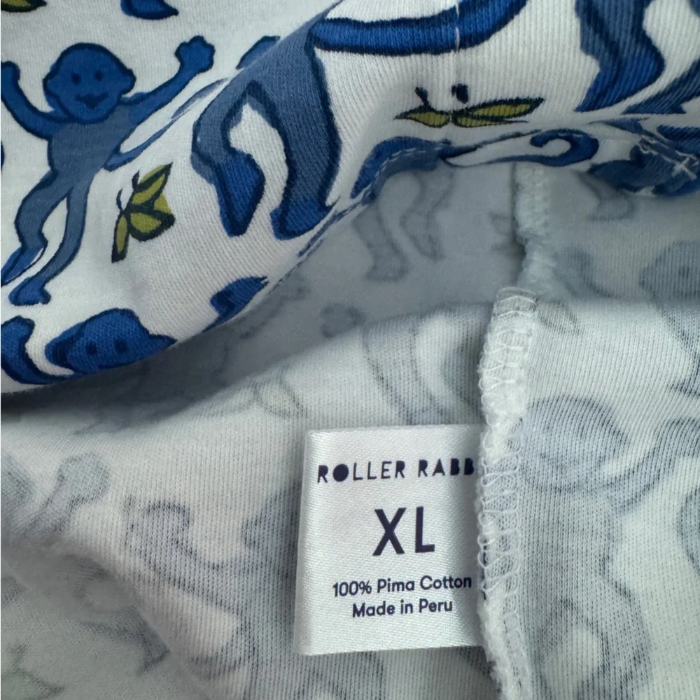 Roller Rabbit Monkey Polo Pajamas Top XL 🐵